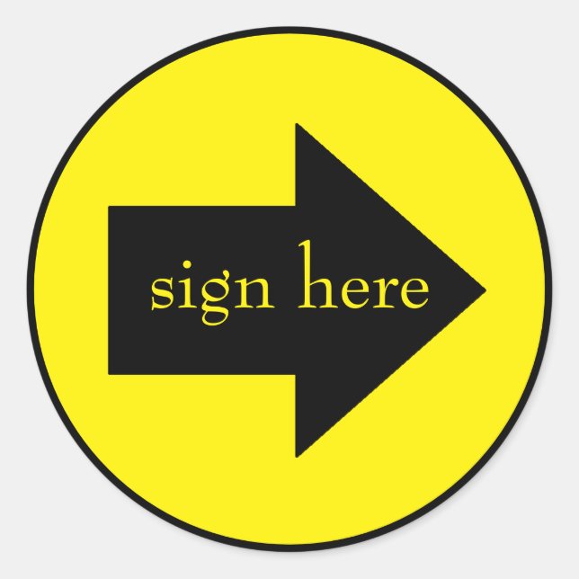 sign here stickers by dalDesignNZ (Front)