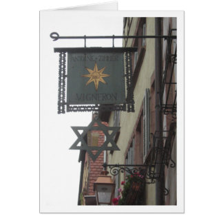 Sign in Ribeauville, Alsace in France Cards