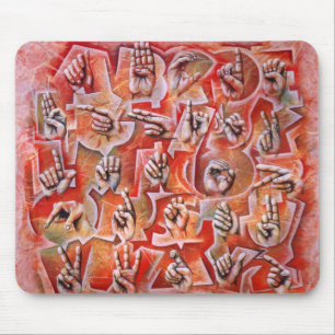 Sign Language Alphabet 2 mouse pad