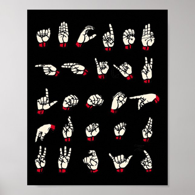 Sign Language  - Alphabet A to Z ASL Deaf Awarenes (Front)