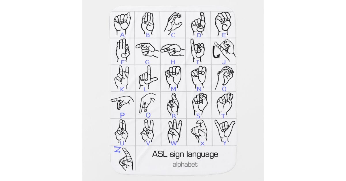 SIGN LANGUAGE ALPHABET baby blanket Zazzle