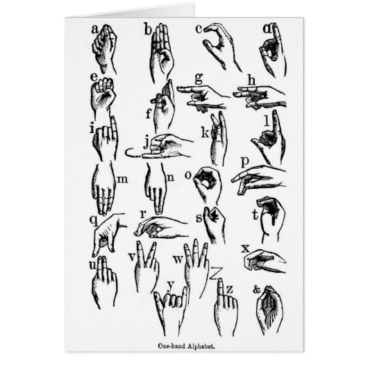 Sign Language Alphabet Cards (Front)