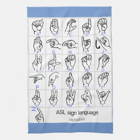 Sign Language Kitchen & Hand Towels Zazzle