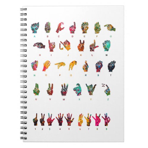 Sign Language Alphabet Notebook