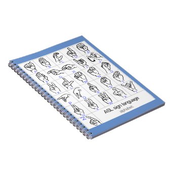 SIGN LANGUAGE ALPHABET notebook | Zazzle