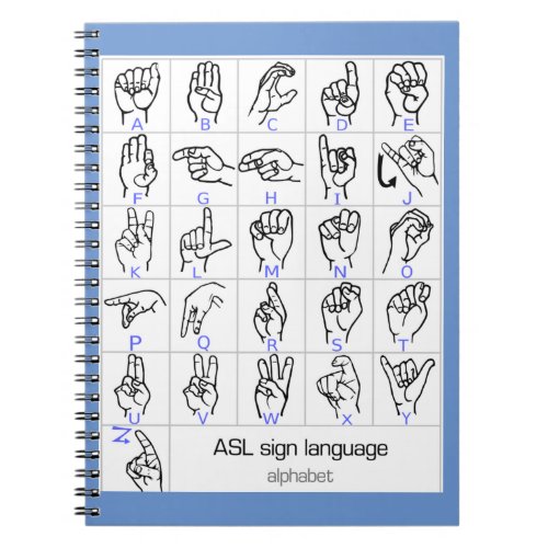 SIGN LANGUAGE ALPHABET notebook
