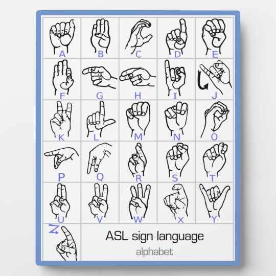 sign language alphabet plaque zazzlecom