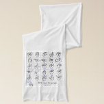 SIGN LANGUAGE ALPHABET scarf<br><div class="desc">American Sign Language (ASL) alphabet.</div>