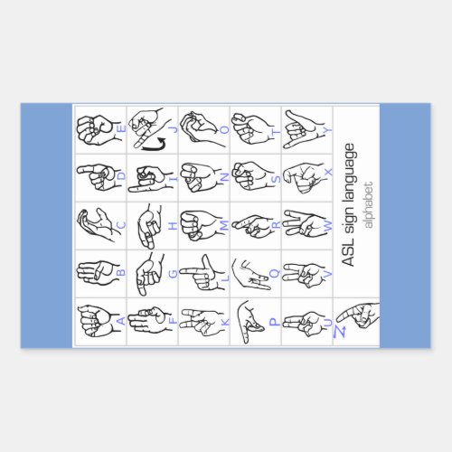 SIGN LANGUAGE ALPHABET sticker