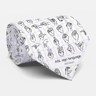 SIGN LANGUAGE ALPHABET tie