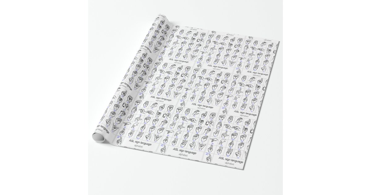 sign language wrapping paper