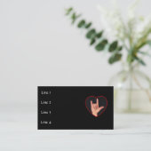 SIGN LANGUAGE ART BUSINESS CARD (Standing Front)