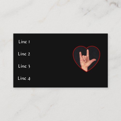 SIGN LANGUAGE ART BUSINESS CARD