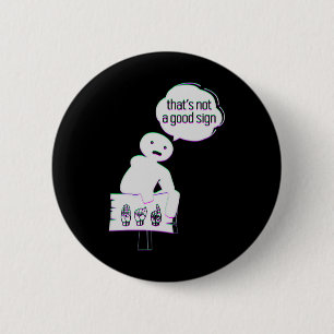 Sign Language ASL American Hand Talking Awareness  Button