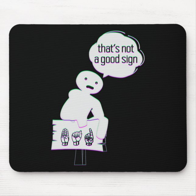 Sign Language ASL American Hand Talking Awareness  Mouse Pad (Front)