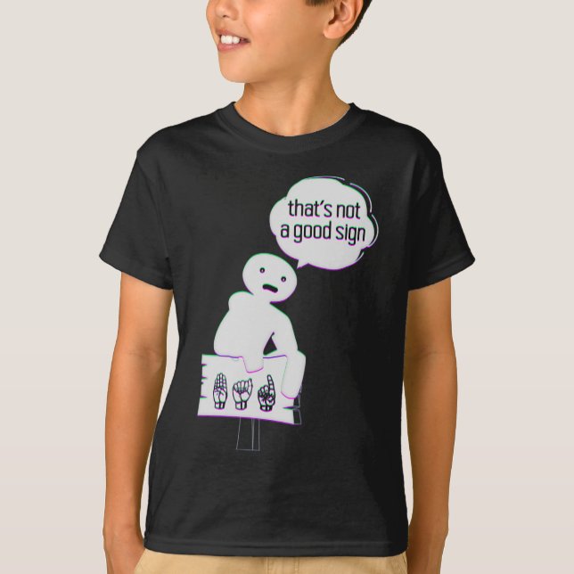 Sign Language ASL American Hand Talking Awareness  T-Shirt (Front)