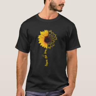 Sign Language ASL American Sunflower Share the Lov T-Shirt