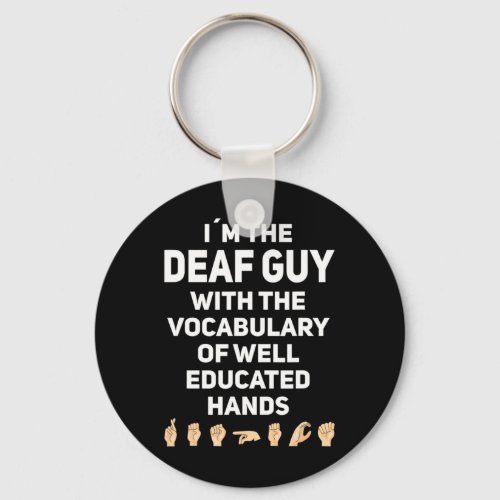 Sign Language Asl Hand Gesture Deaf Awareness 1  Keychain