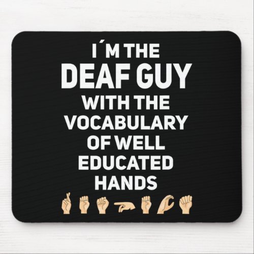 Sign Language Asl Hand Gesture Deaf Awareness 1  Mouse Pad