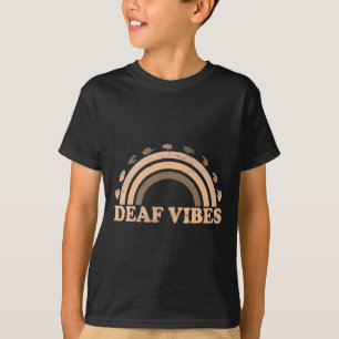 Sign Language Asl Hand Gesture Deaf Vibes Awarenes T-Shirt