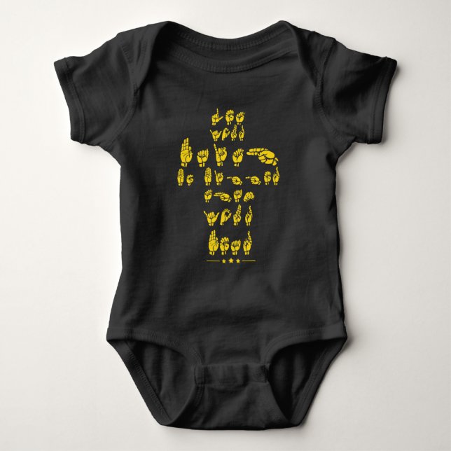 Sign Language - ASL Quote for Christians Baby Bodysuit (Front)