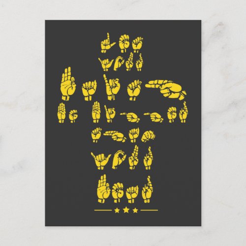 Sign Language _ ASL Quote for Christians Postcard