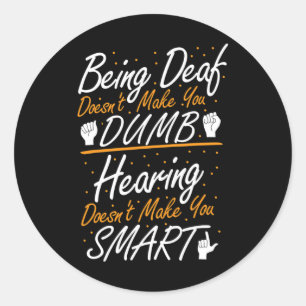 Sign Language Awareness - Asl Deaf Pride Classic Round Sticker