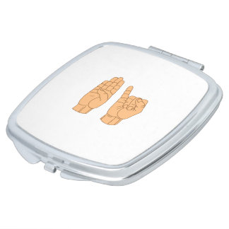 SIGN LANGUAGE BISEXUAL COMPACT MIRROR