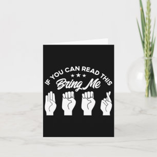 Sign Language Bring Me Beer Deaf  Card