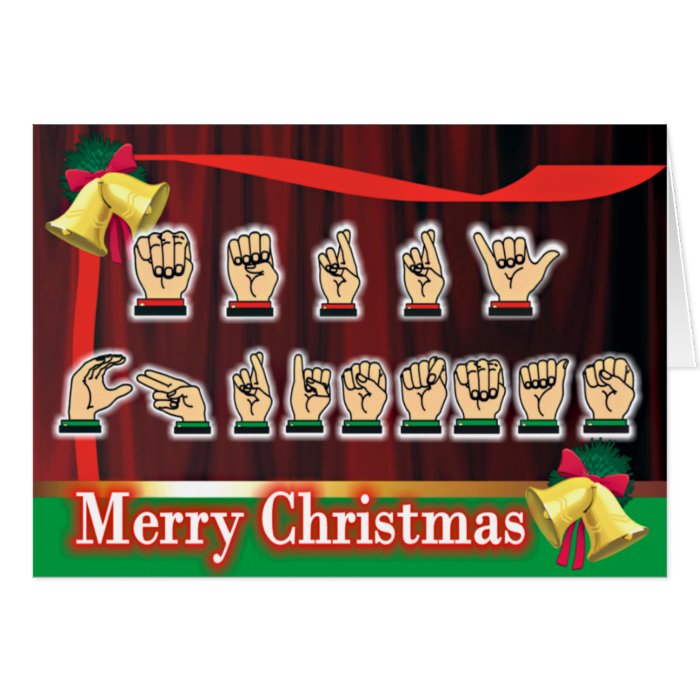 Sign Language Christmas Card | Zazzle