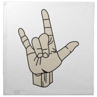 American Sign Language Cloth Napkins | Zazzle