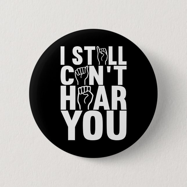 Sign Language Deaf Awareness 15  Button (Front)