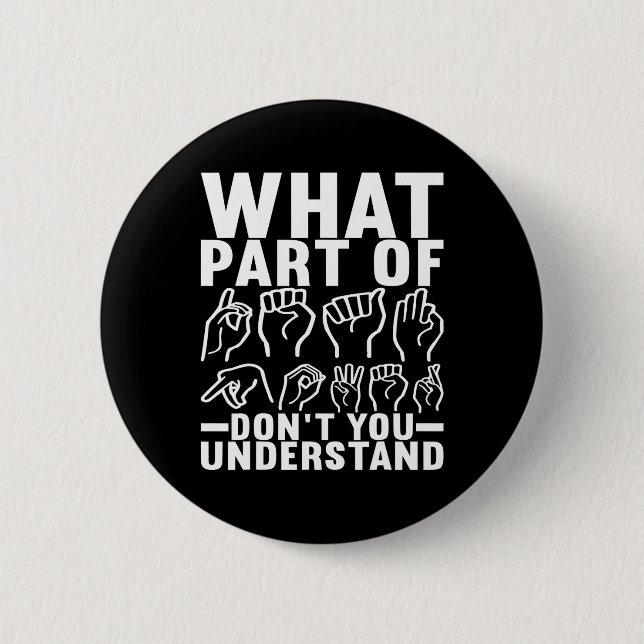 Sign Language Deaf Awareness 17  Button (Front)