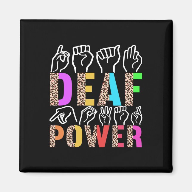 Sign Language Deaf Awareness 3  Magnet (Front)