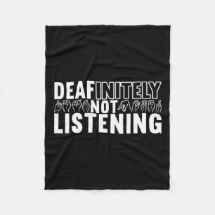 Sign Language Deaf Awareness 9 Fleece Blanket