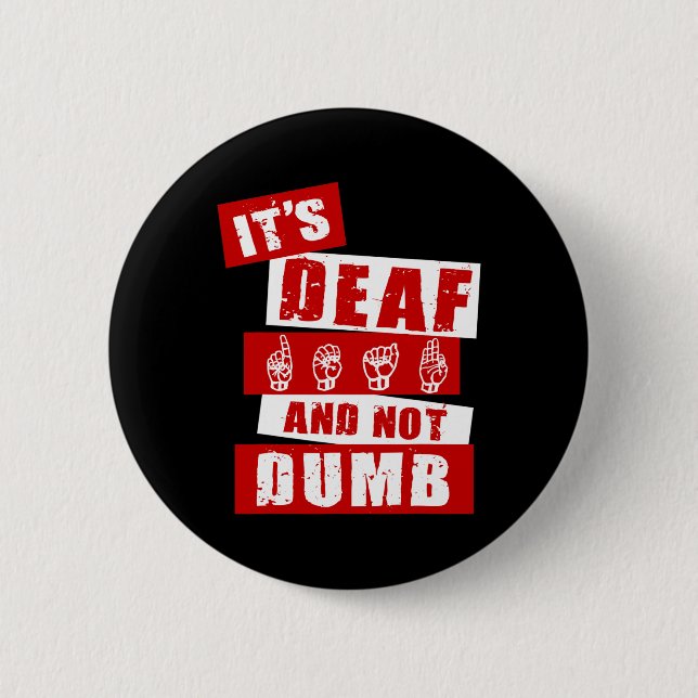Sign Language Deaf Awareness Hand Talk ASL Lenguaj Button (Front)