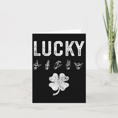 Sign Language Deaf Awareness St Patricks Day Irish Card