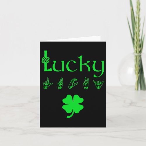 Sign Language Deaf Awareness St Patricks Day Irish Card