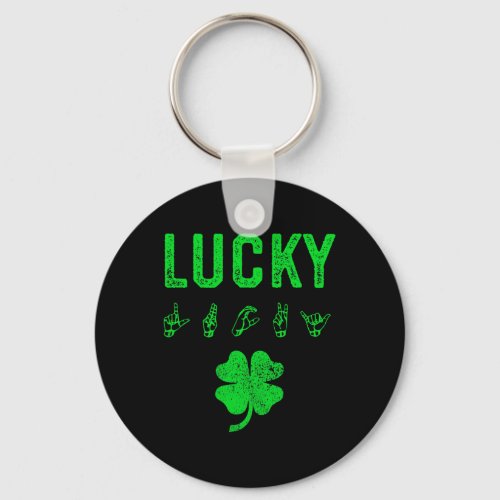 Sign Language Deaf Awareness St Patricks Day Irish Keychain