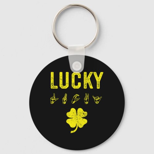 Sign Language Deaf Awareness St Patricks Day Irish Keychain