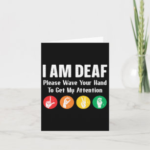 Sign Language Hand Interpreter Asl Deaf Awareness  Card