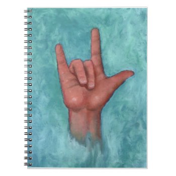 Sign Language: Hand: Pastel Art: Asl: Love Notebook by joyart at Zazzle