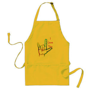 Sign Language I love you Apron