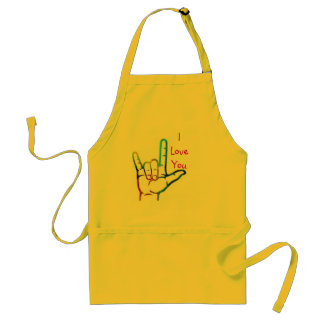Sign Language I love you Apron
