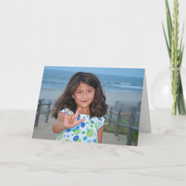 Sign Language I Love You Card (Front)