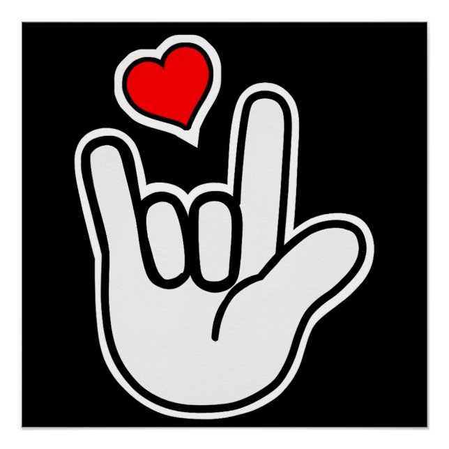 Sign Language I Love You Sign (Front)