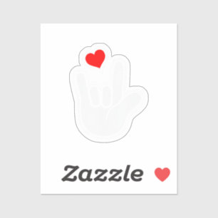 Sign Language I Love You Sign Sticker