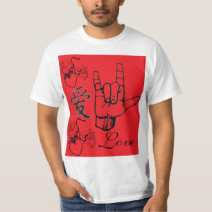 Sign Language I love you symbol T-Shirt