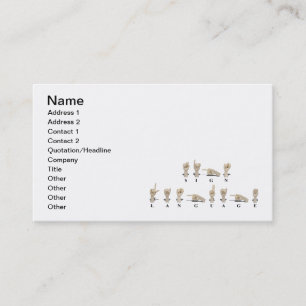 Sign Language in Ameslan Business Card