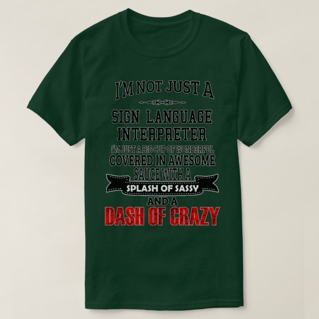 Sign Language Interpreter Birthday Christmas GiftP T-Shirt (Design Front)